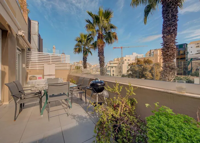 Apartment St Julian's 2br Terrace With Private Jacuzzi